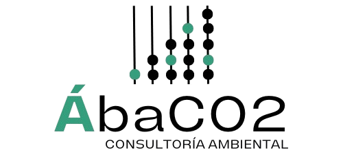 Logo de Ábaco2 con bolas verdes y negras en columnas